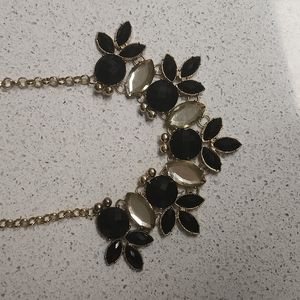 Maurices Black and Gold Fashion Statement Necklace